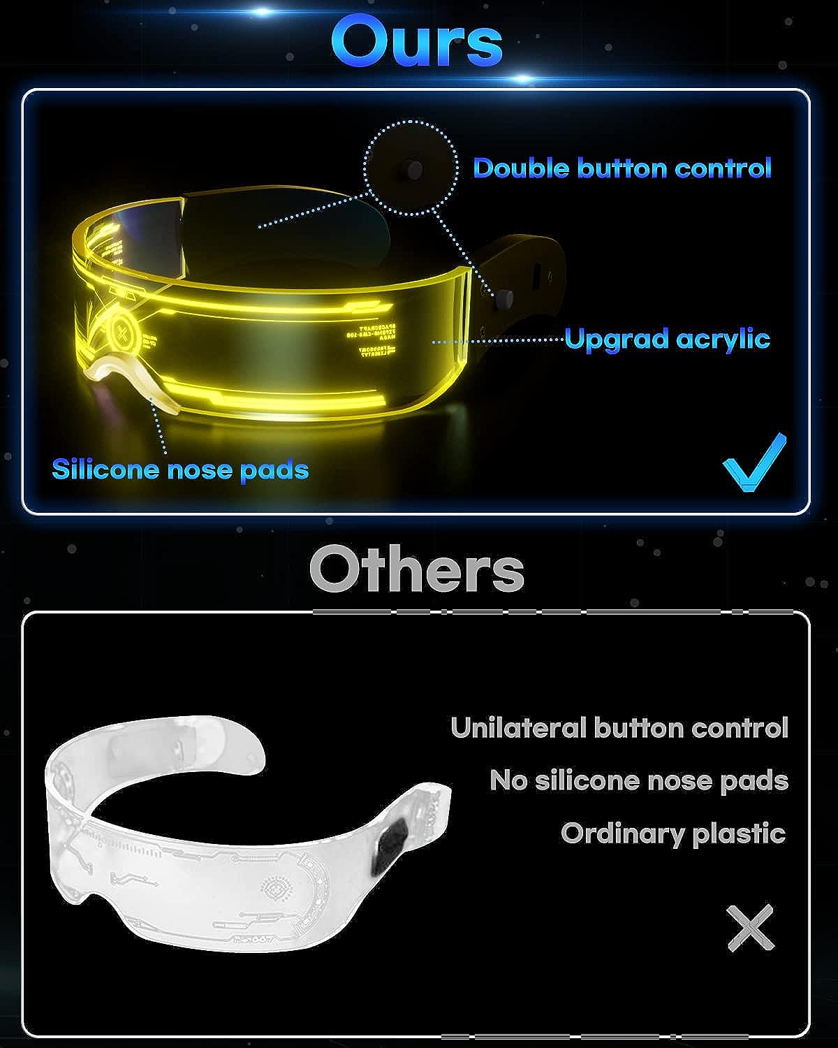 Luminous Glasses | Multi-colored in One LED Glasses | Glowing Light Up Party Supply for Bar Club Halloween Luminous Glasses | Multi-colored in One LED Glasses | Glowing Light Up Party Supply for Bar Club Halloween